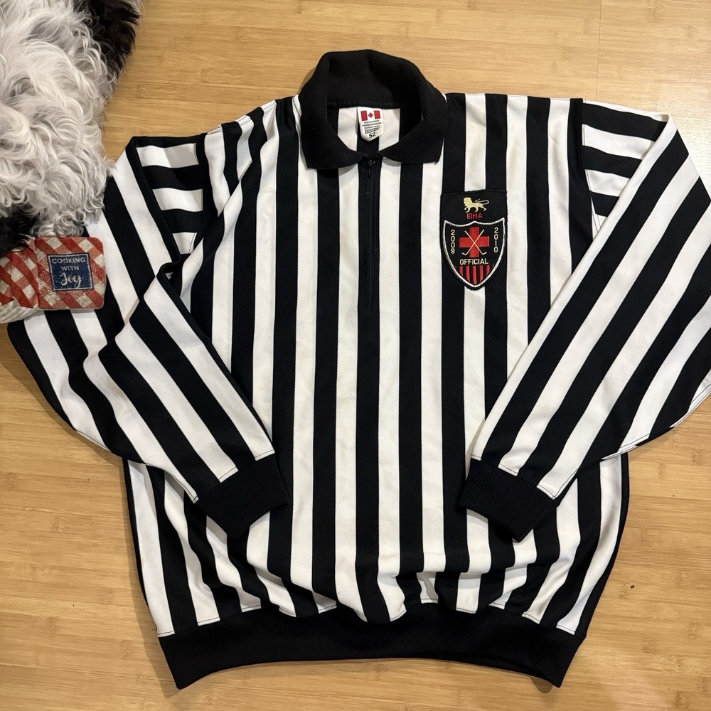 CCM EIHA 2009-10 Official Referee Hockey Jersey Made in Canada Sz 52
